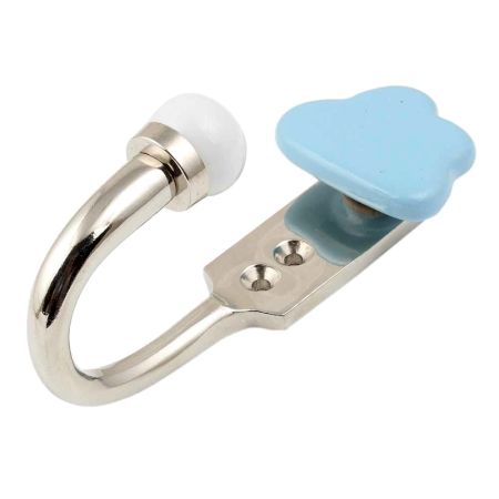 Turquoise Cloud Ceramic Hook